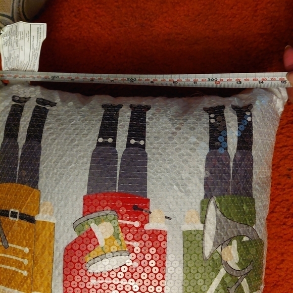 Nutcracker Sequin Pillow - Picture 5 of 6